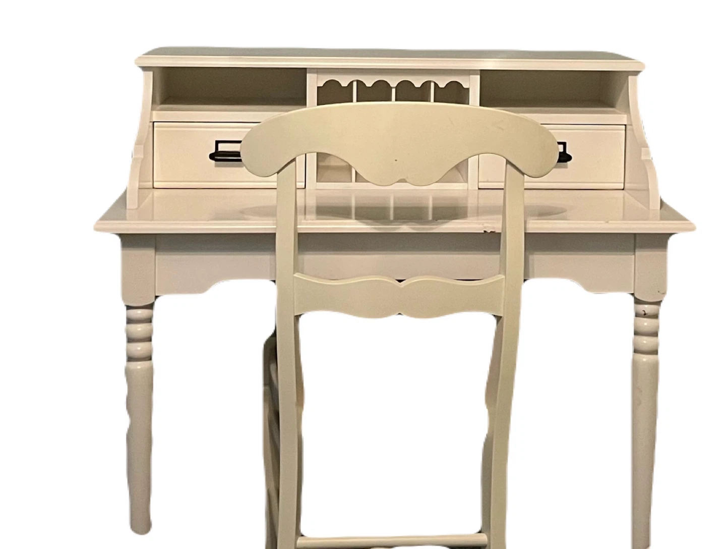 White Writing Desk with Chair