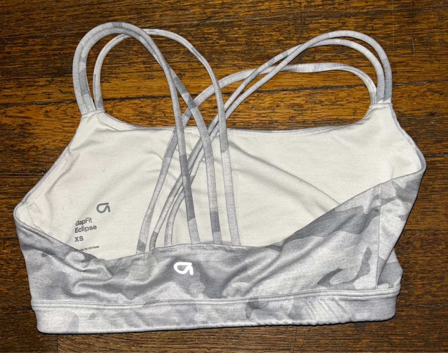 GAPFit Eclipse Grey Camo Sports Bra & Leggings - SZ S-XS - photo 3