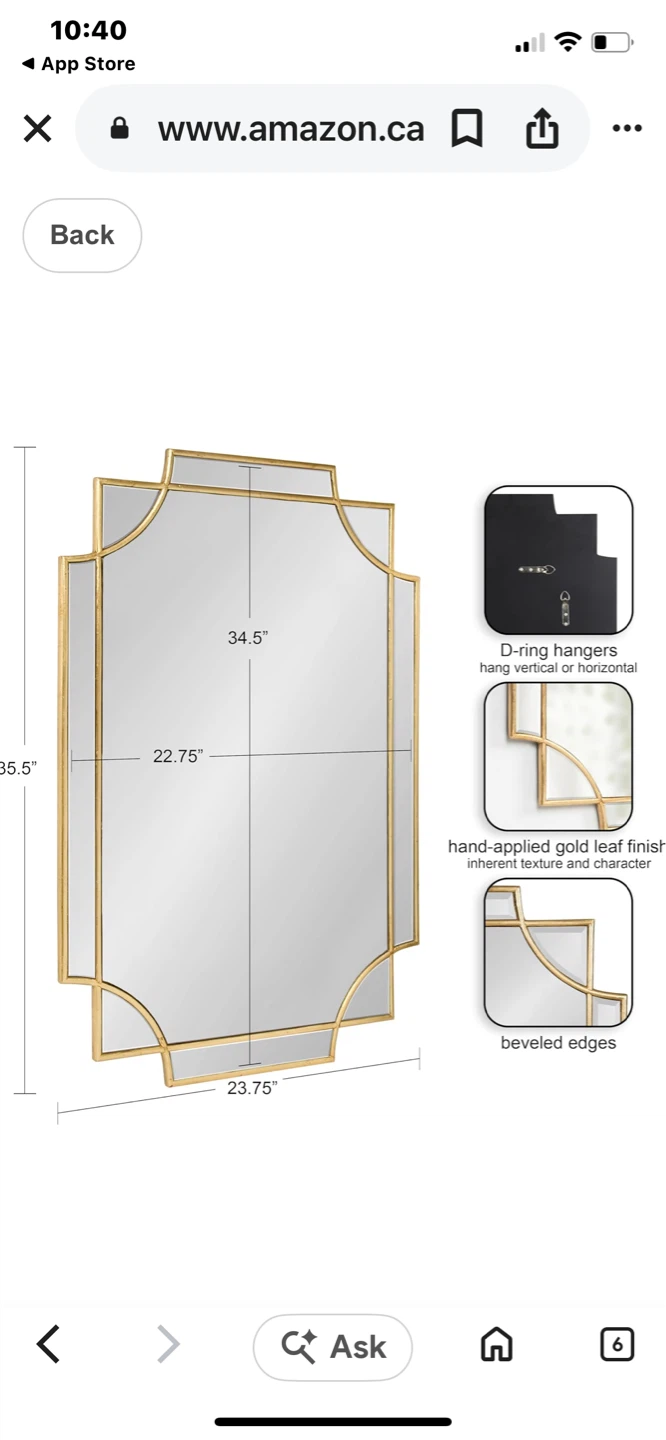 Decorative Gold Mirror - photo 5