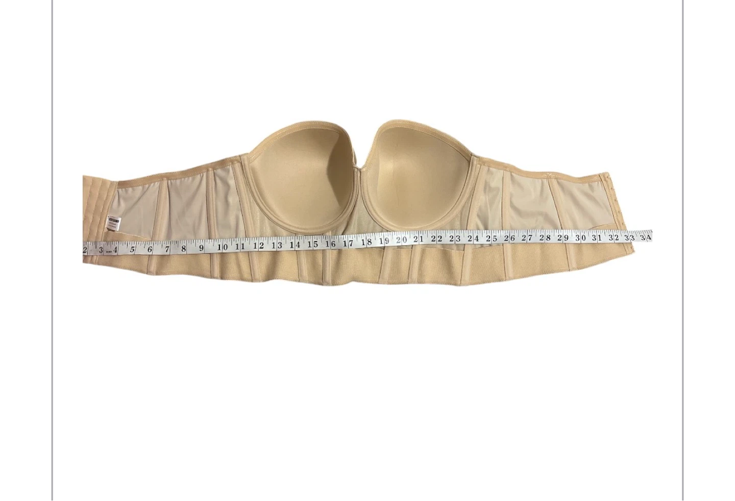 Bra Strapless Long Style Corset Nude 40D - New Without Label - photo 5