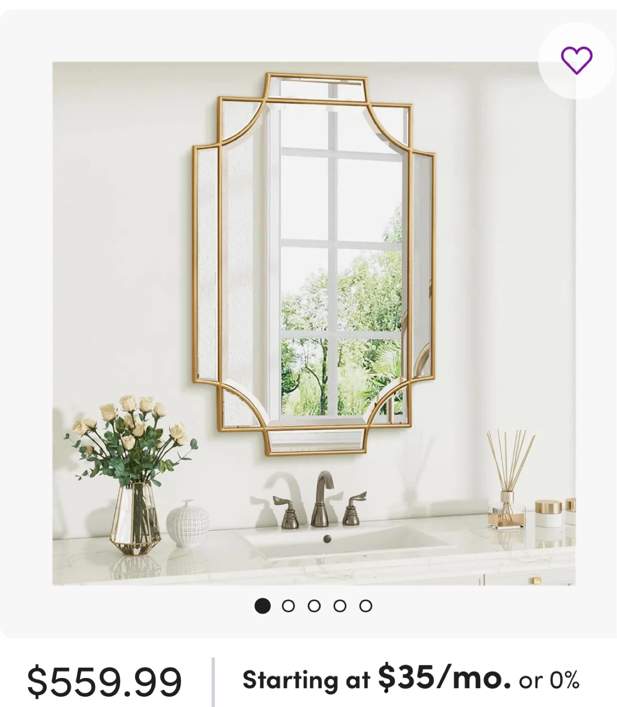 Decorative Gold Mirror