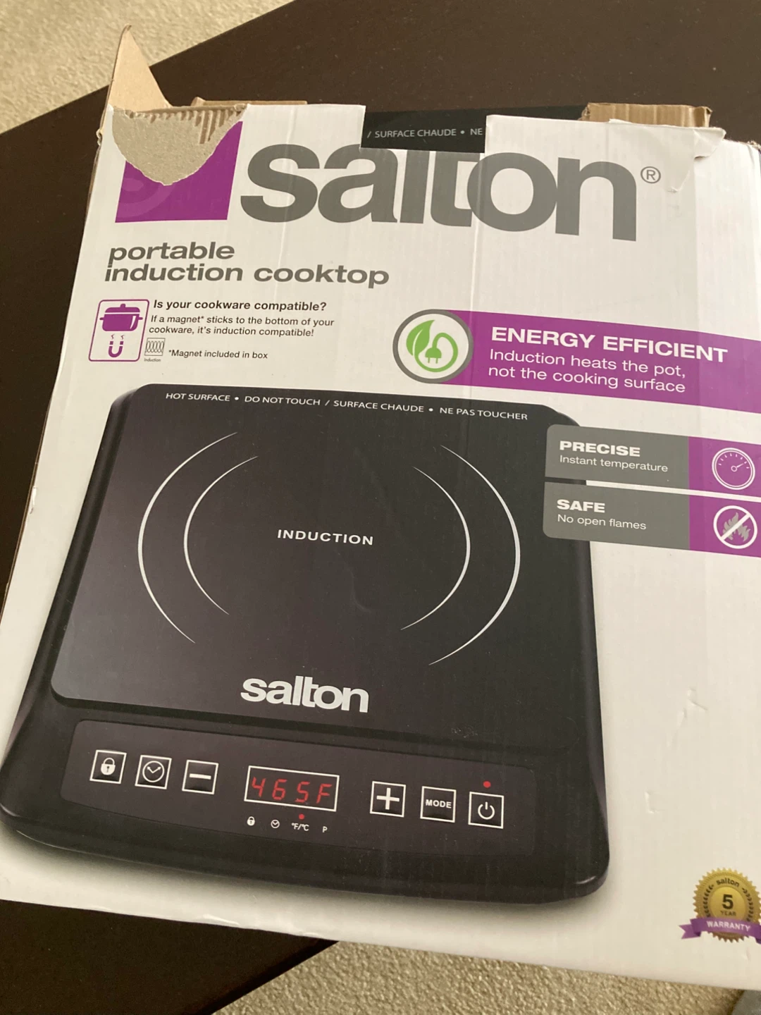 Salton Portable Induction Cooktop - photo 2