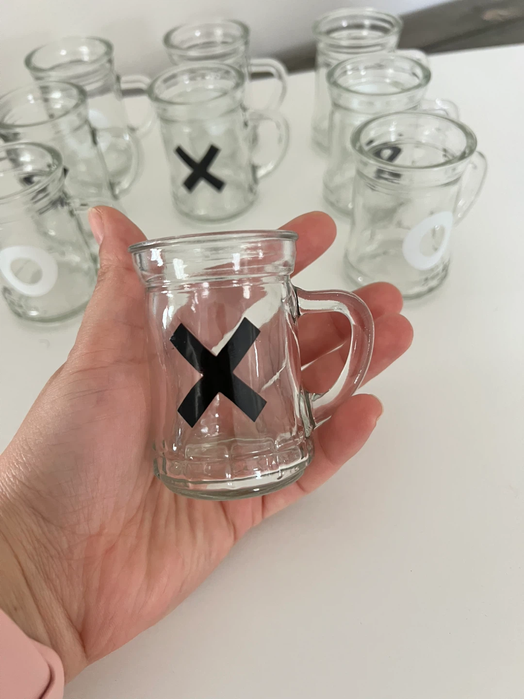 Set of 10 Mini Shot Glasses Tic Tac Toe game - photo 2