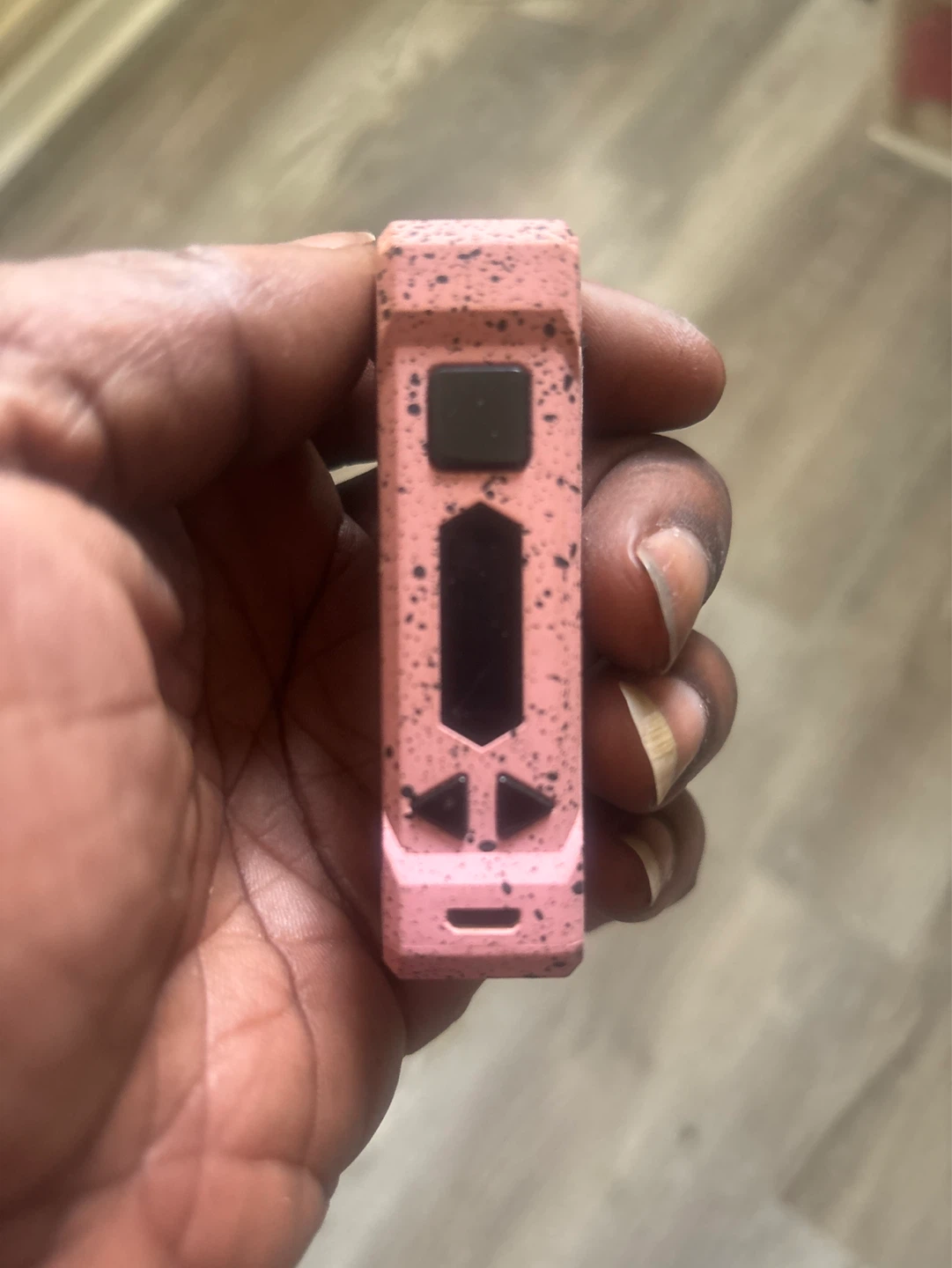 Pink and Black Speckled Vape Mod