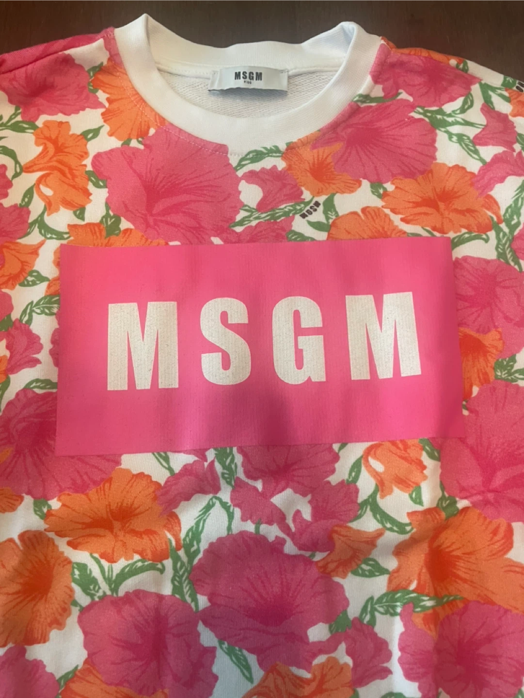 Girls MSGM Floral Crewneck Sweatshirt - photo 2