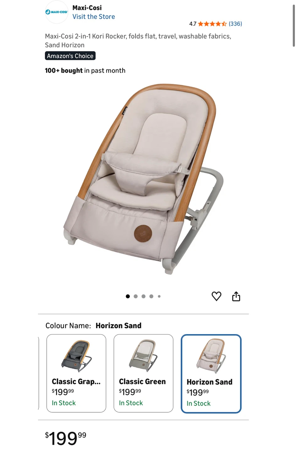 Maxi-Cosi Kori 2-in-1 Rocker - Horizon Sand - photo 3