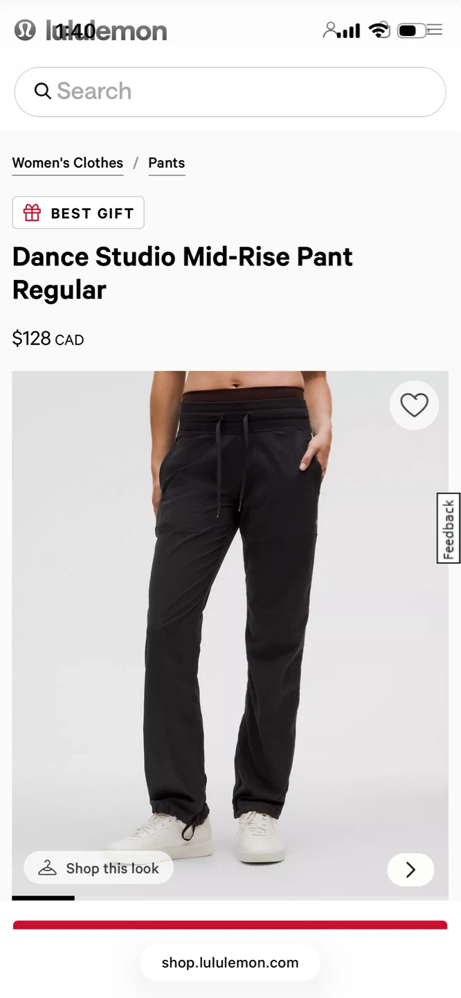 Size 4 lulu dance studio pants - photo 4