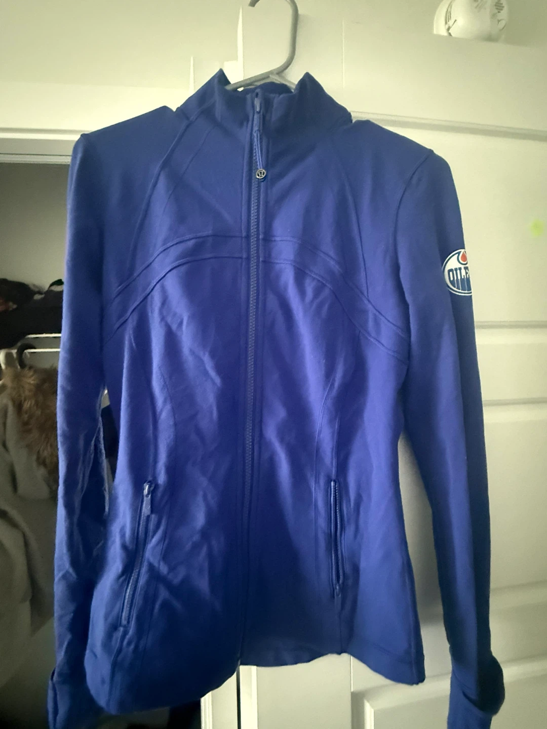 Lululemon Blue Full Zip Jacket with Oilers Logo - photo 2