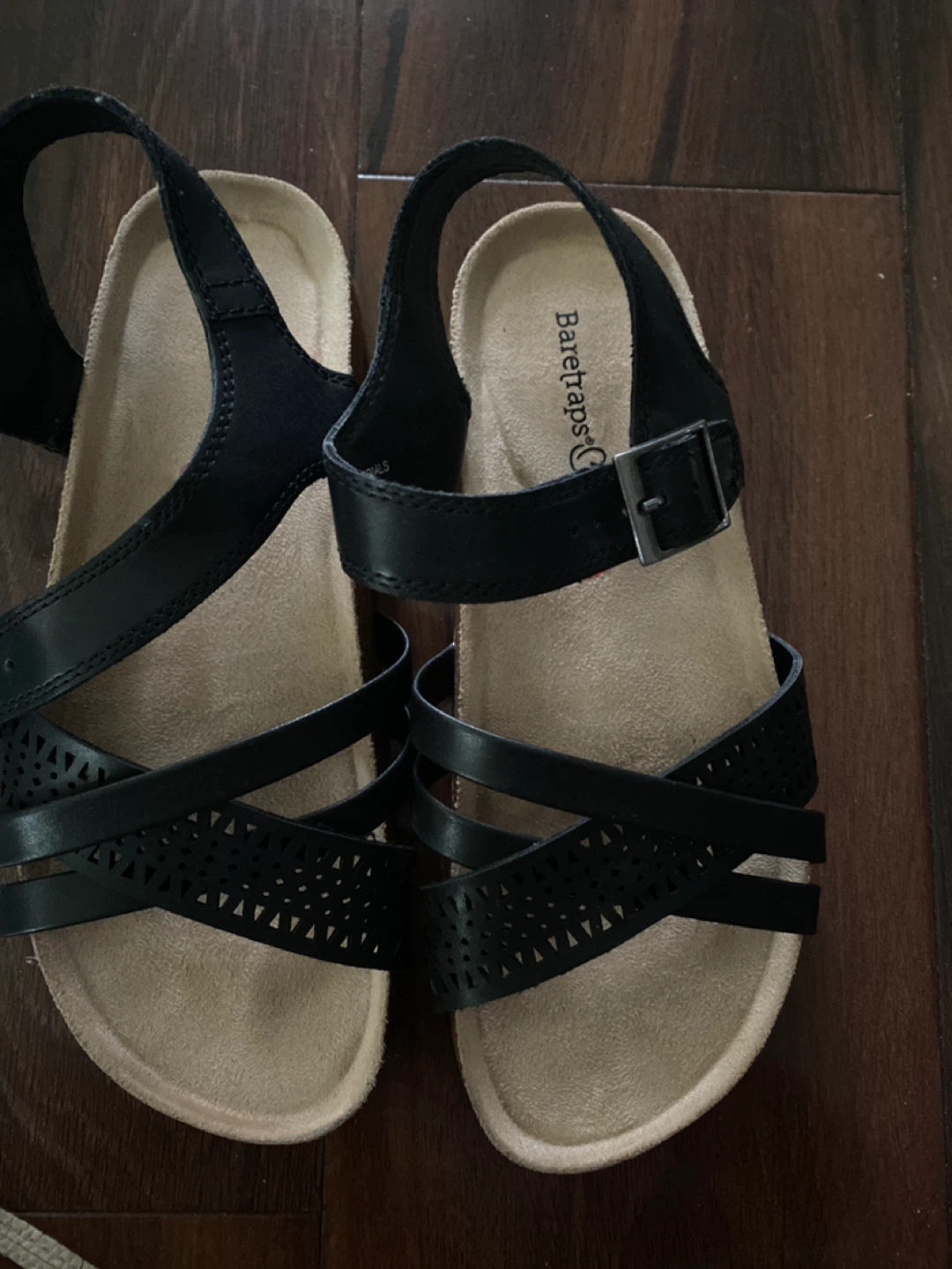 Baretraps Black Strappy Sandals - Size 9