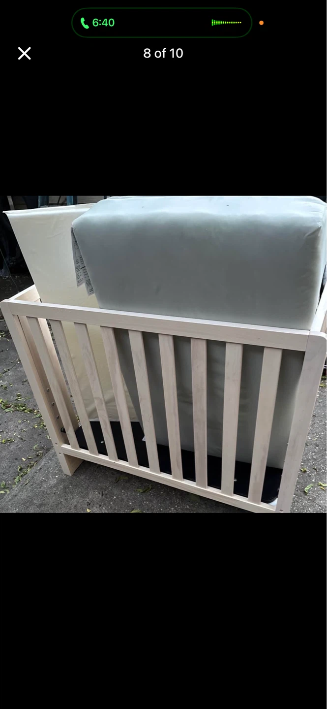 Wooden Baby Crib with Drawers and Mattresses - photo 3