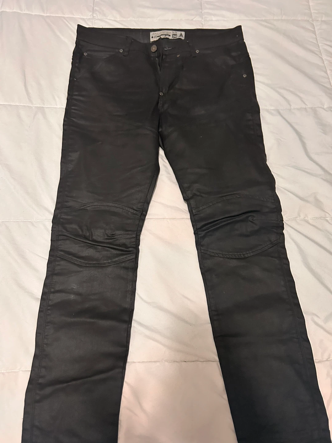 Black Biker Jeans Mens - photo 4