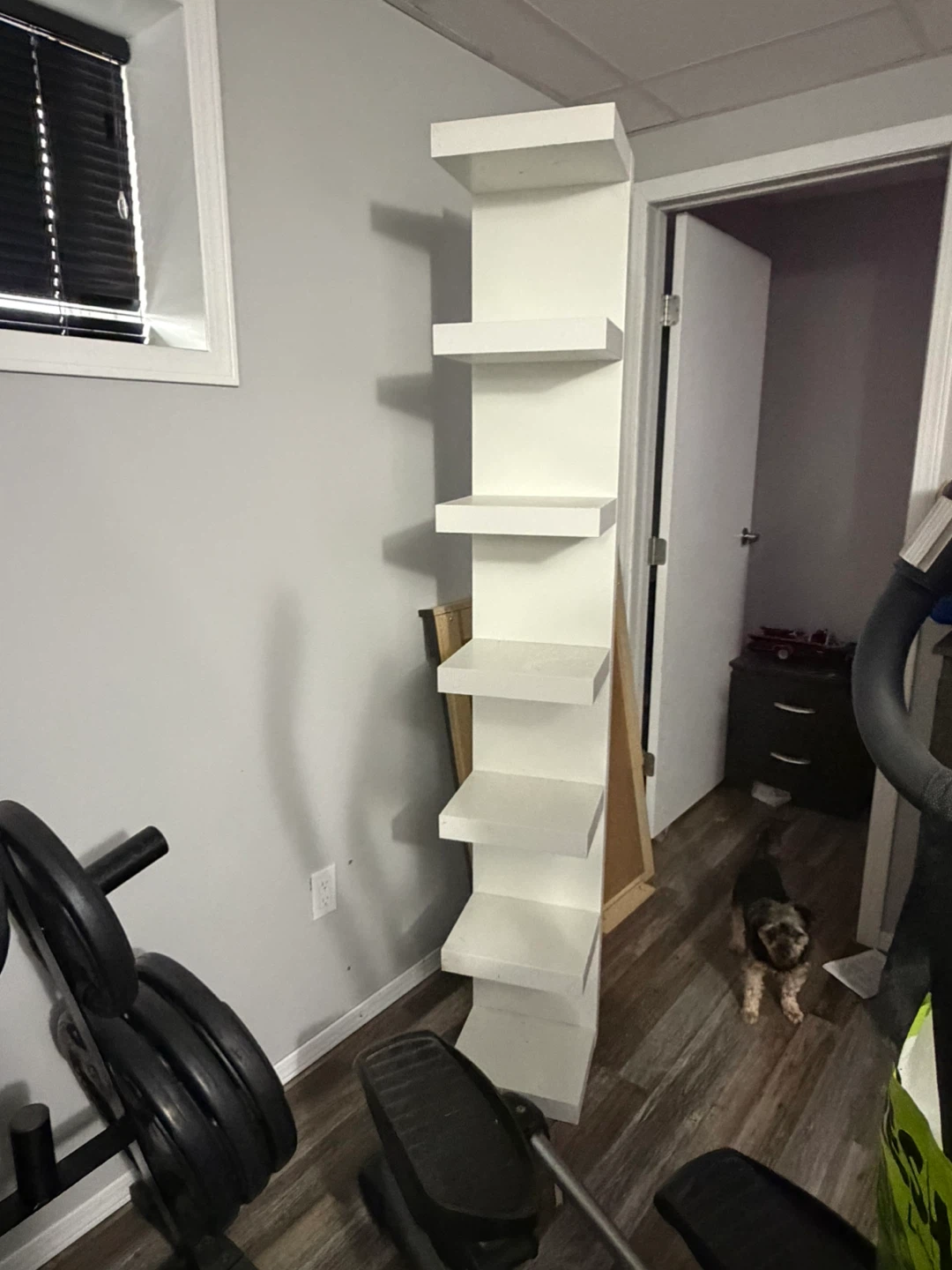 Tall White Shelving Unit