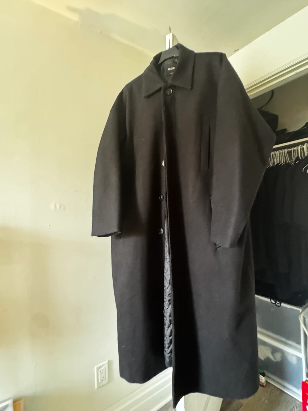 Black Wool Blend Coat