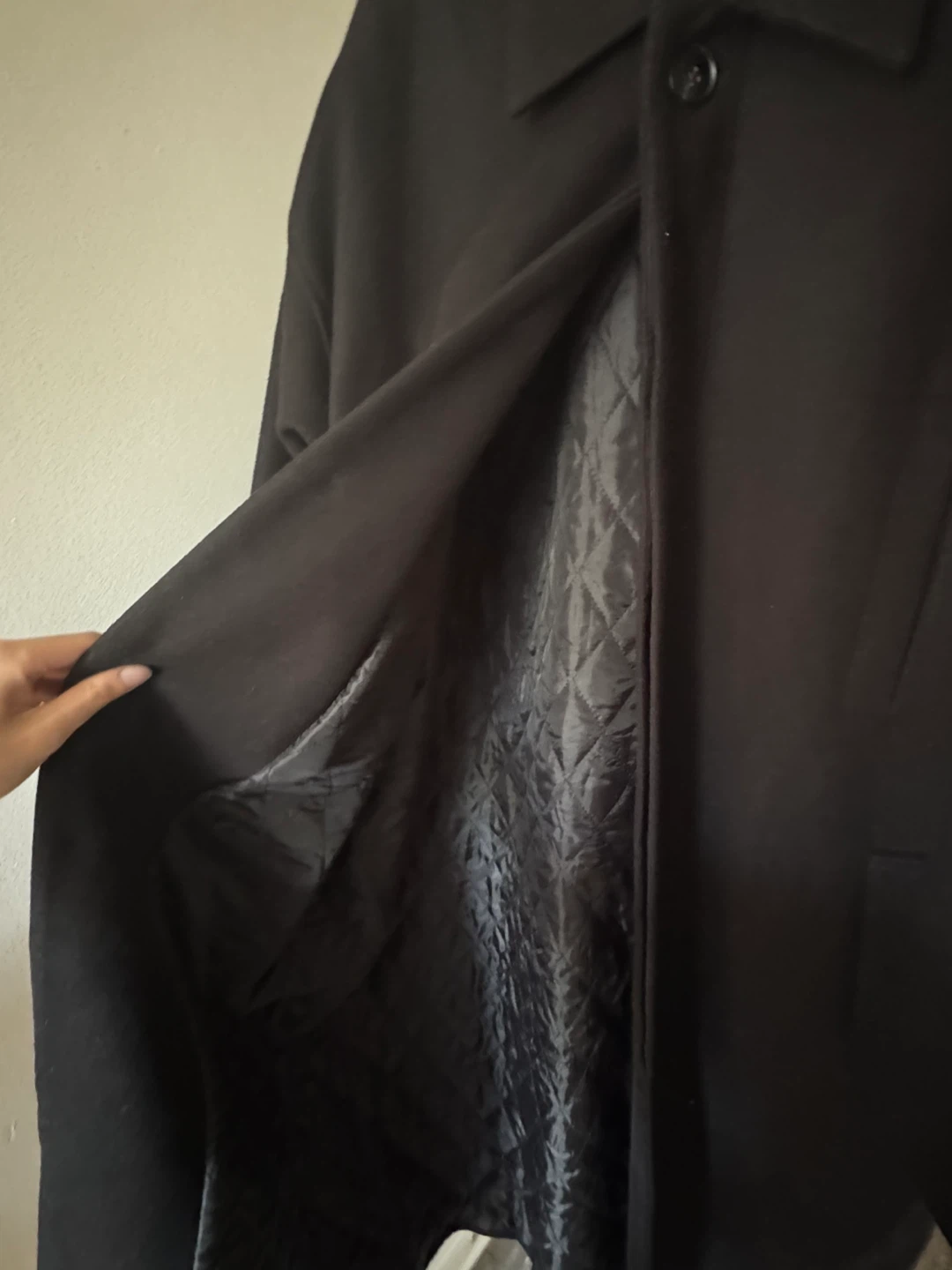 Black Wool Blend Coat - photo 4