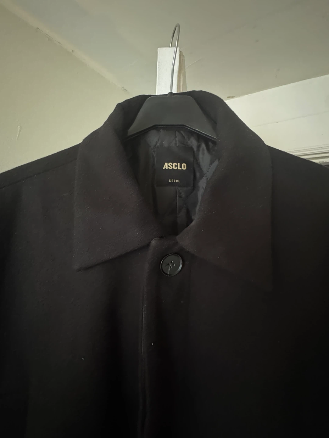 Black Wool Blend Coat - photo 2
