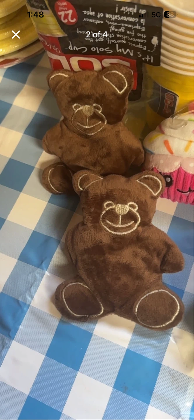 5 Plush Toys - Cupcake, Bears, Macaron, Corn - photo 2