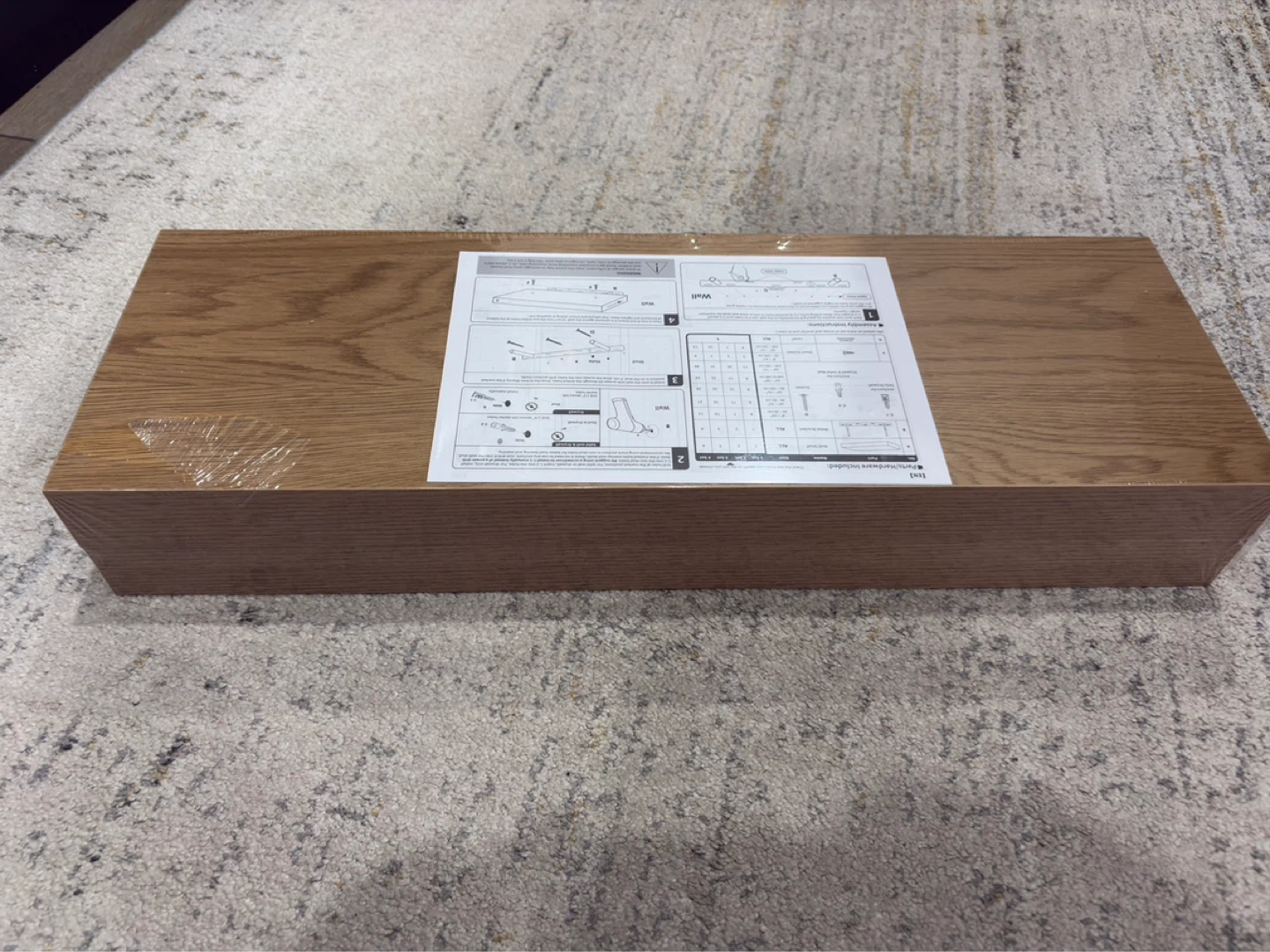 Set of 2 New Floating Shelf - Oak Finish - photo 4