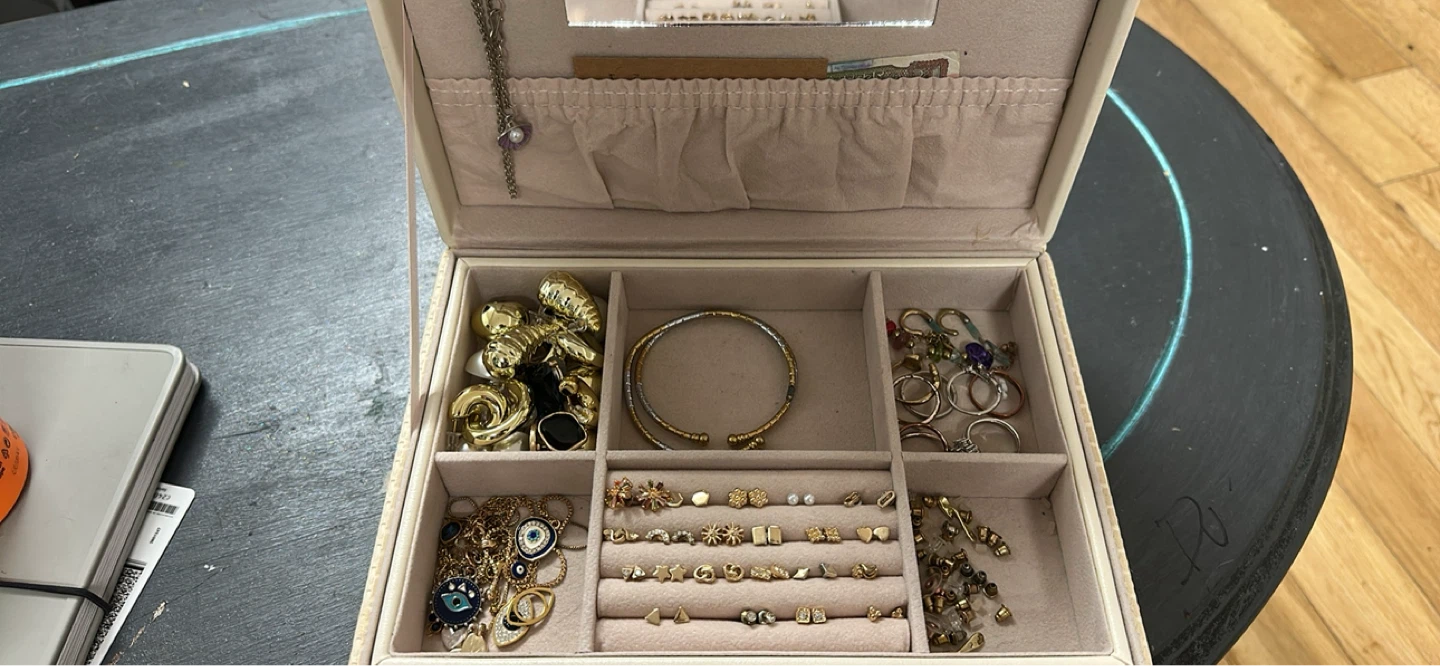 Jewelry Organizer Box with Assorted Accessories