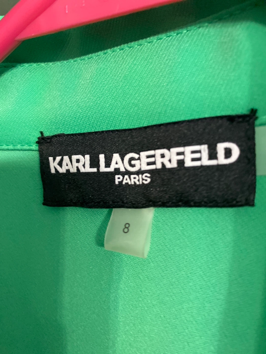 Karl Lagerfeld Paris Green Double-Breasted Shirt Dress Size 8 - photo 5