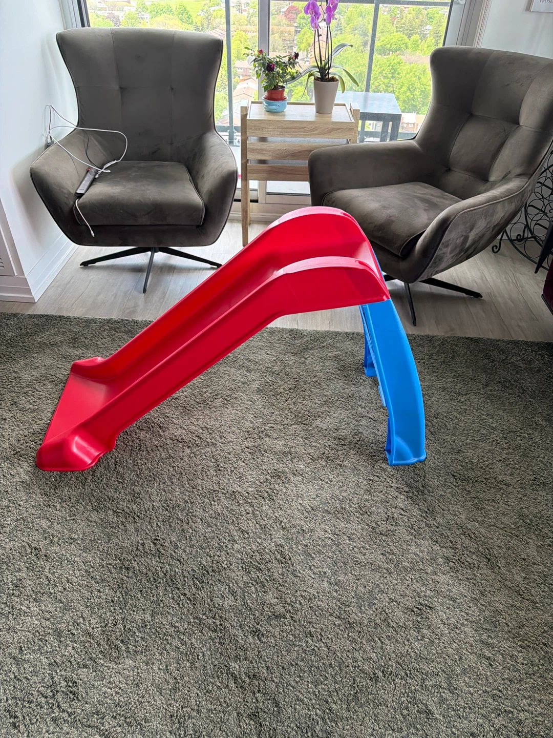 Red and Blue Plastic Toddler Slide