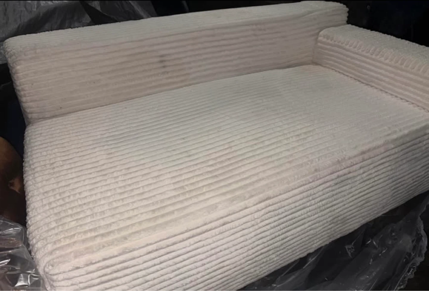 White Boneless Sofa Couch