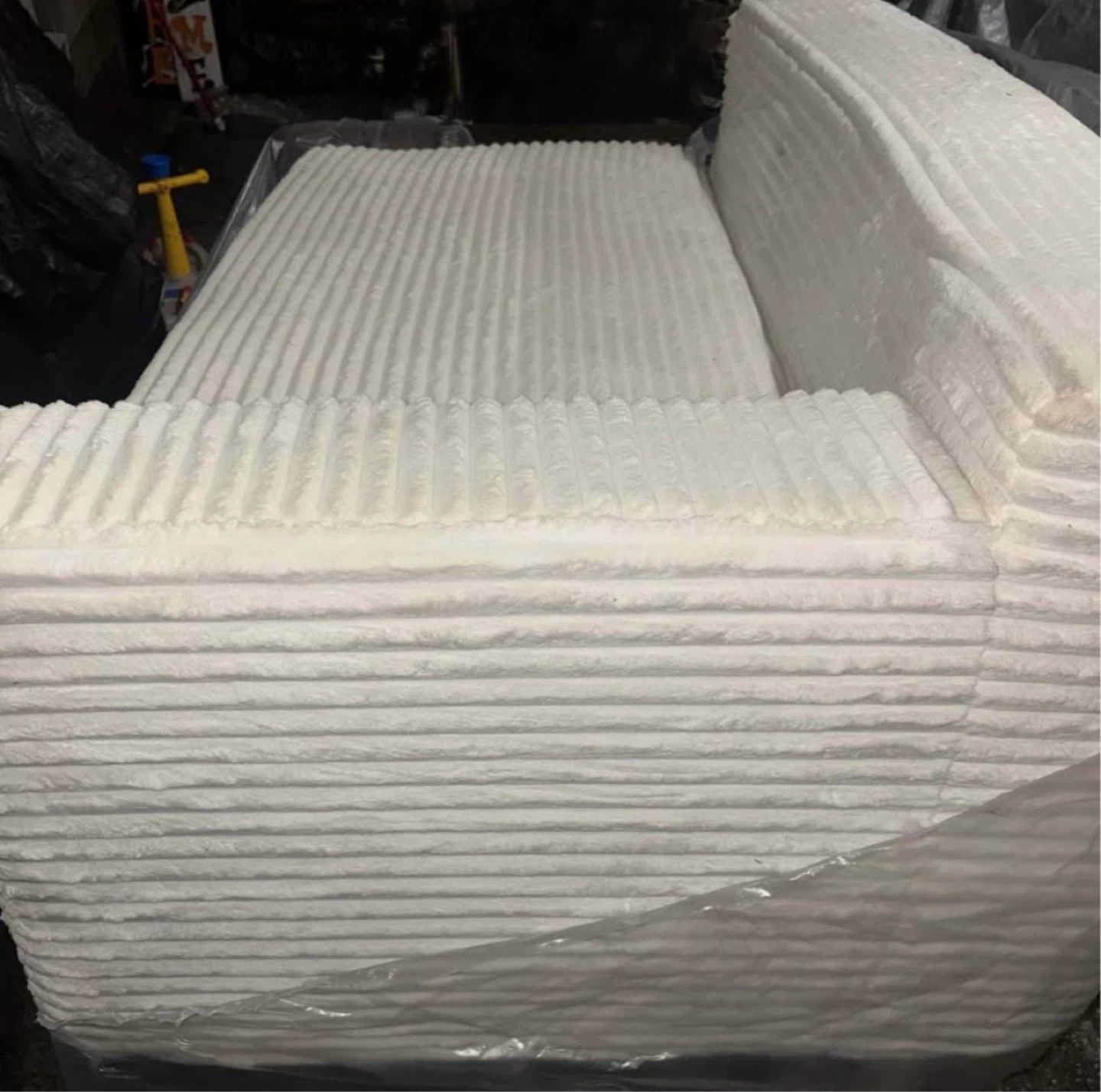 White Boneless Sofa Couch - photo 2