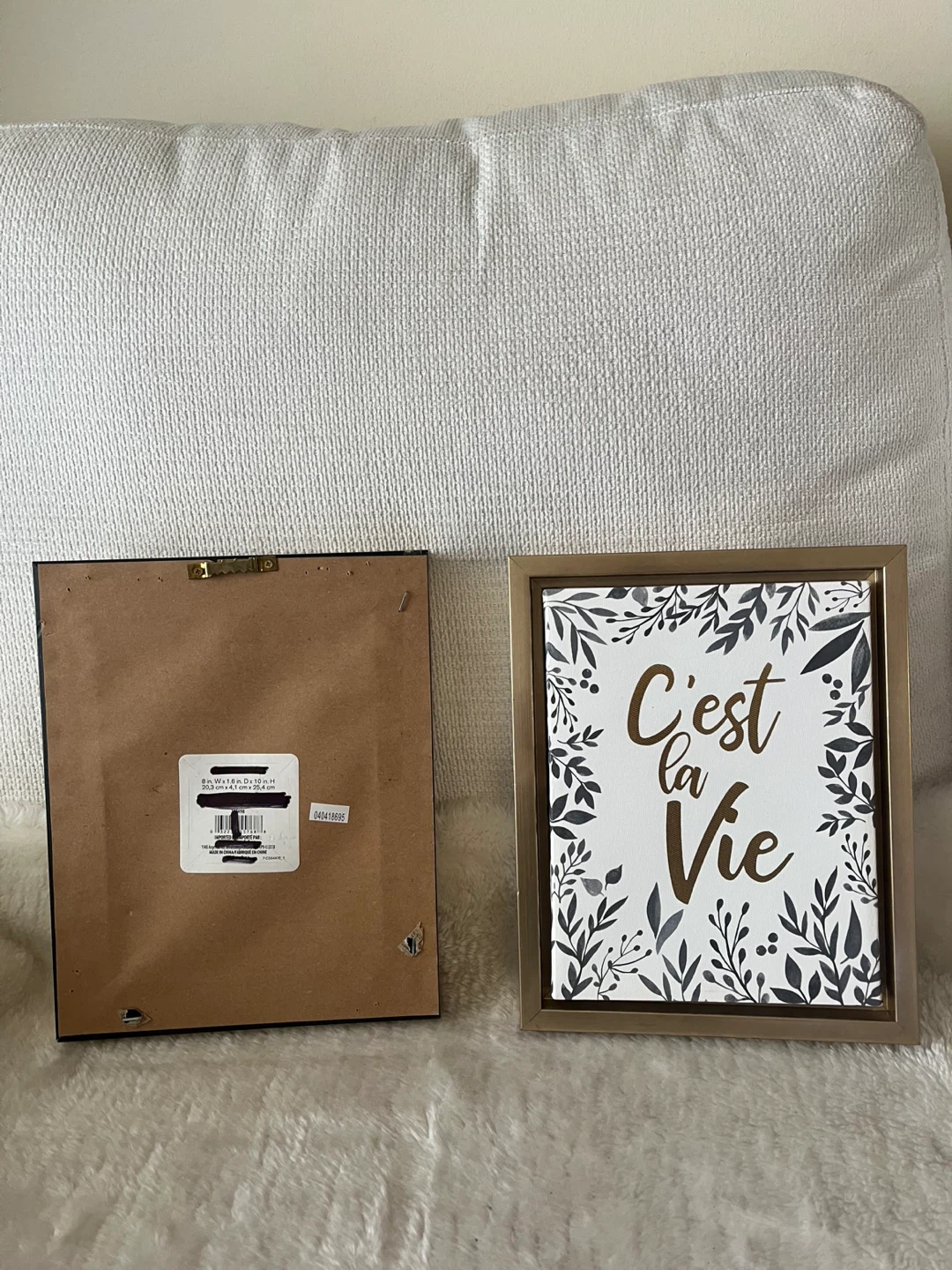 Framed Canvas Wall Art Set - French Phrases - photo 2