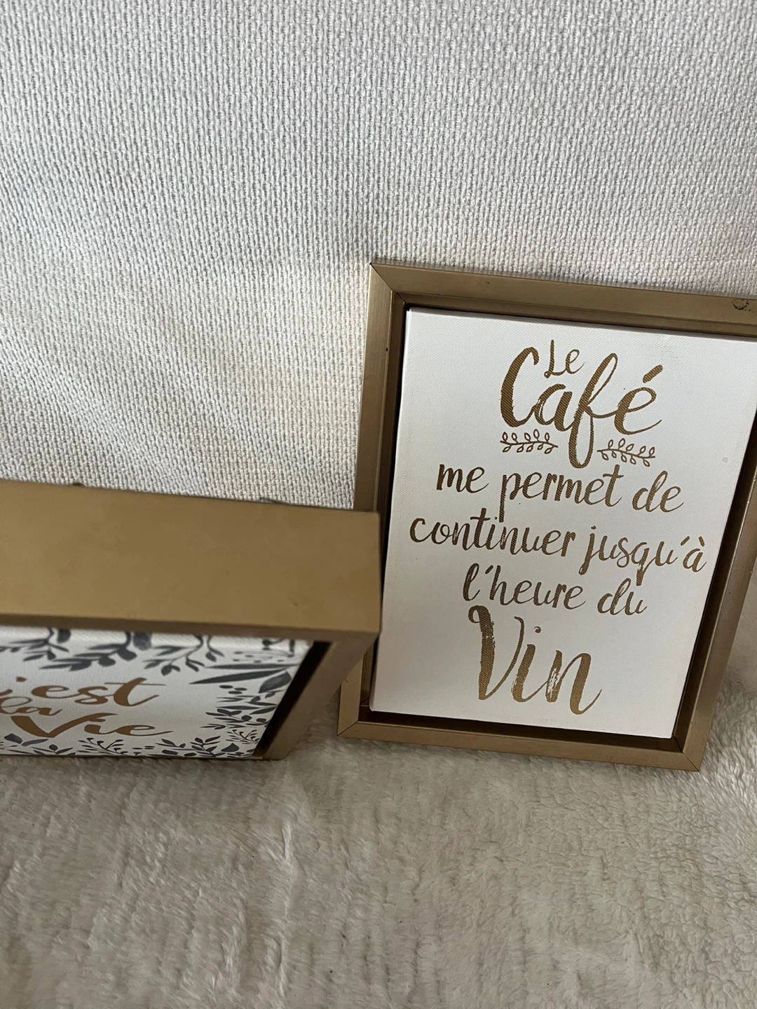 Framed Canvas Wall Art Set - French Phrases - photo 3