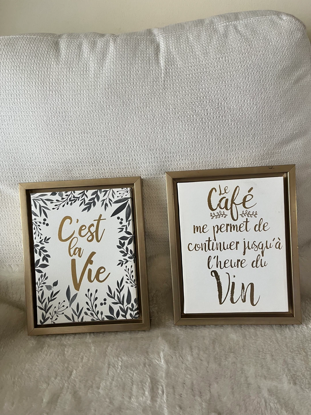 Framed Canvas Wall Art Set - French Phrases - photo 5