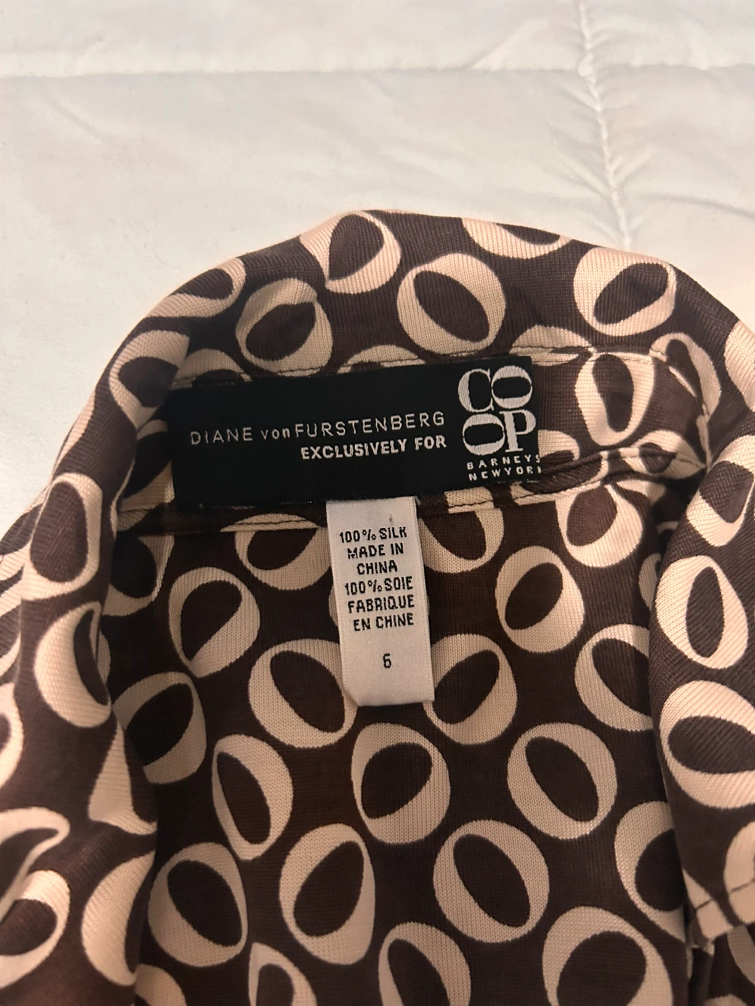 Diane von Furstenberg Silk Button-Front Dress Size 6