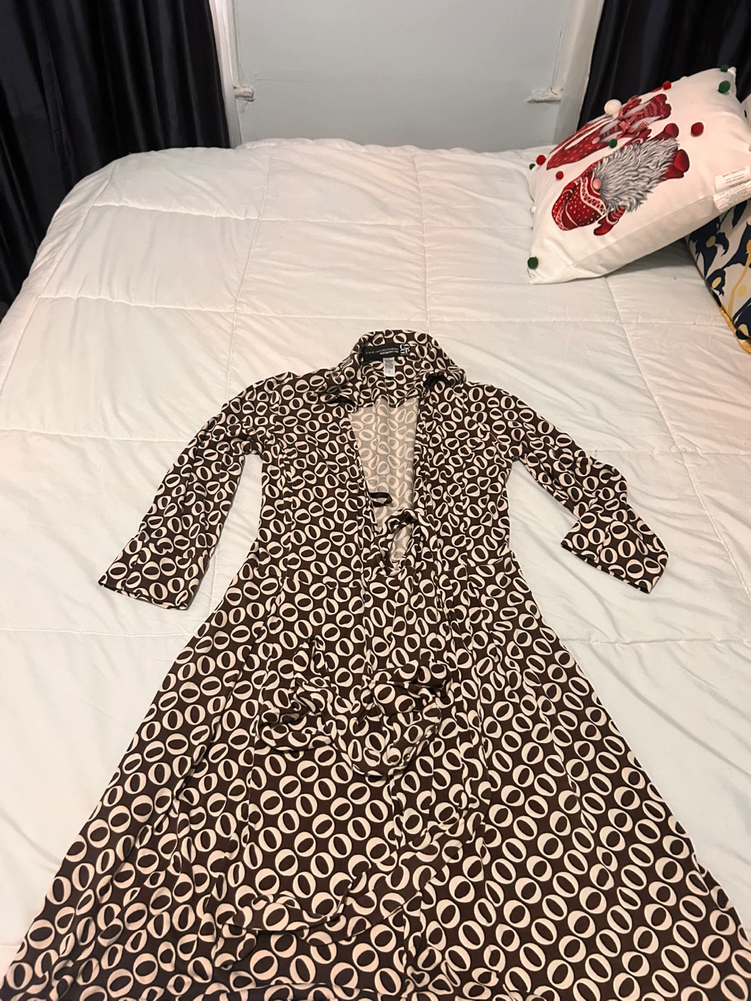 Diane von Furstenberg Silk Button-Front Dress Size 6 - photo 2