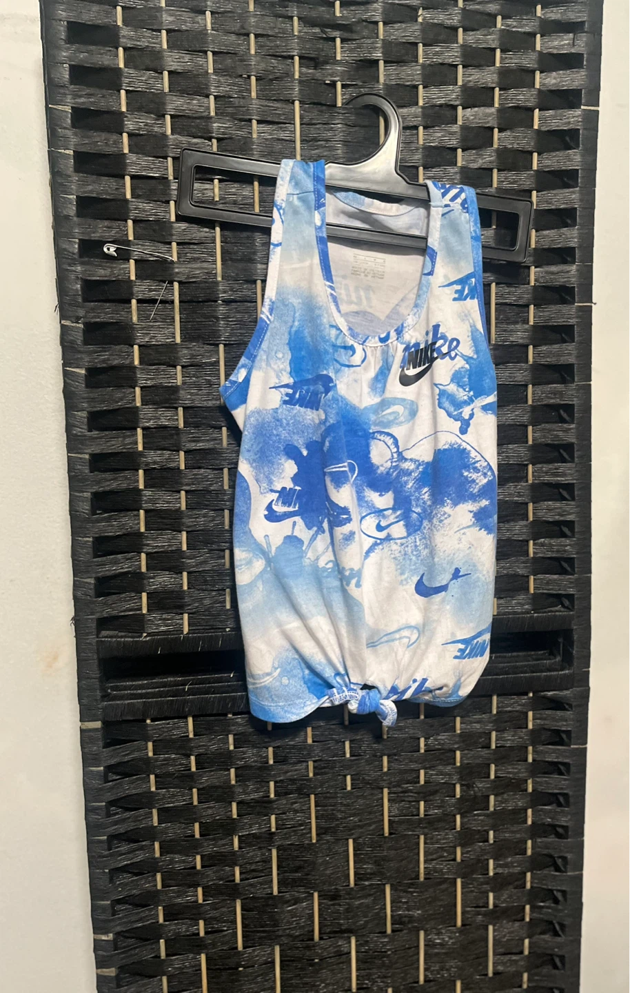 Nike Blue White Abstract Print Tank Top 6-7 years kids