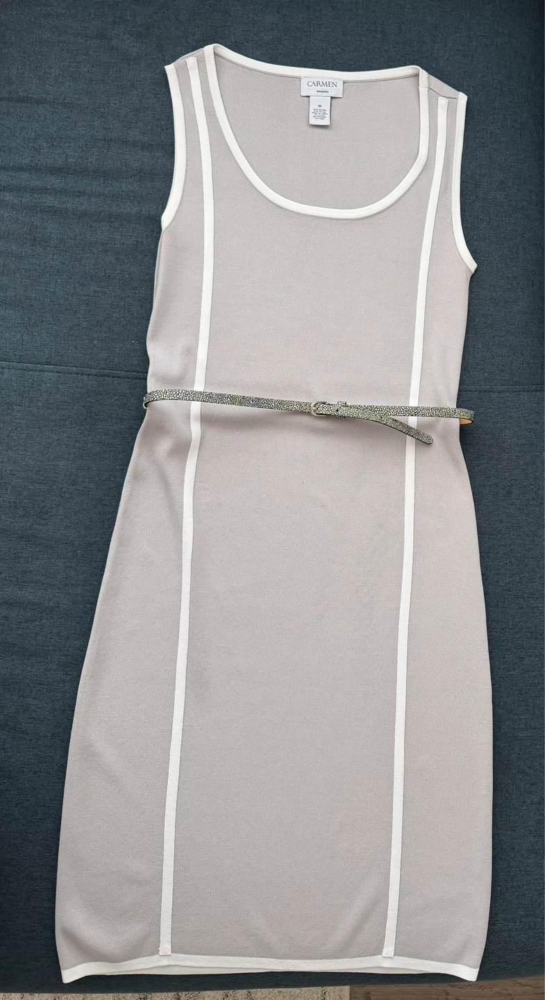 Carmen Marc Valvo Sleeveless Knit Dress Size M - photo 2