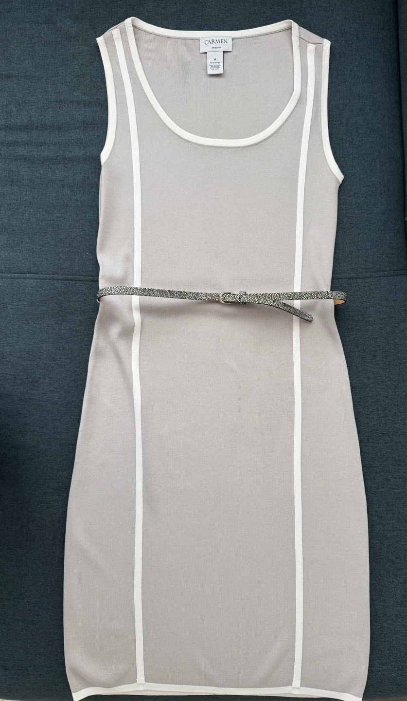 Carmen Marc Valvo Sleeveless Knit Dress Size M