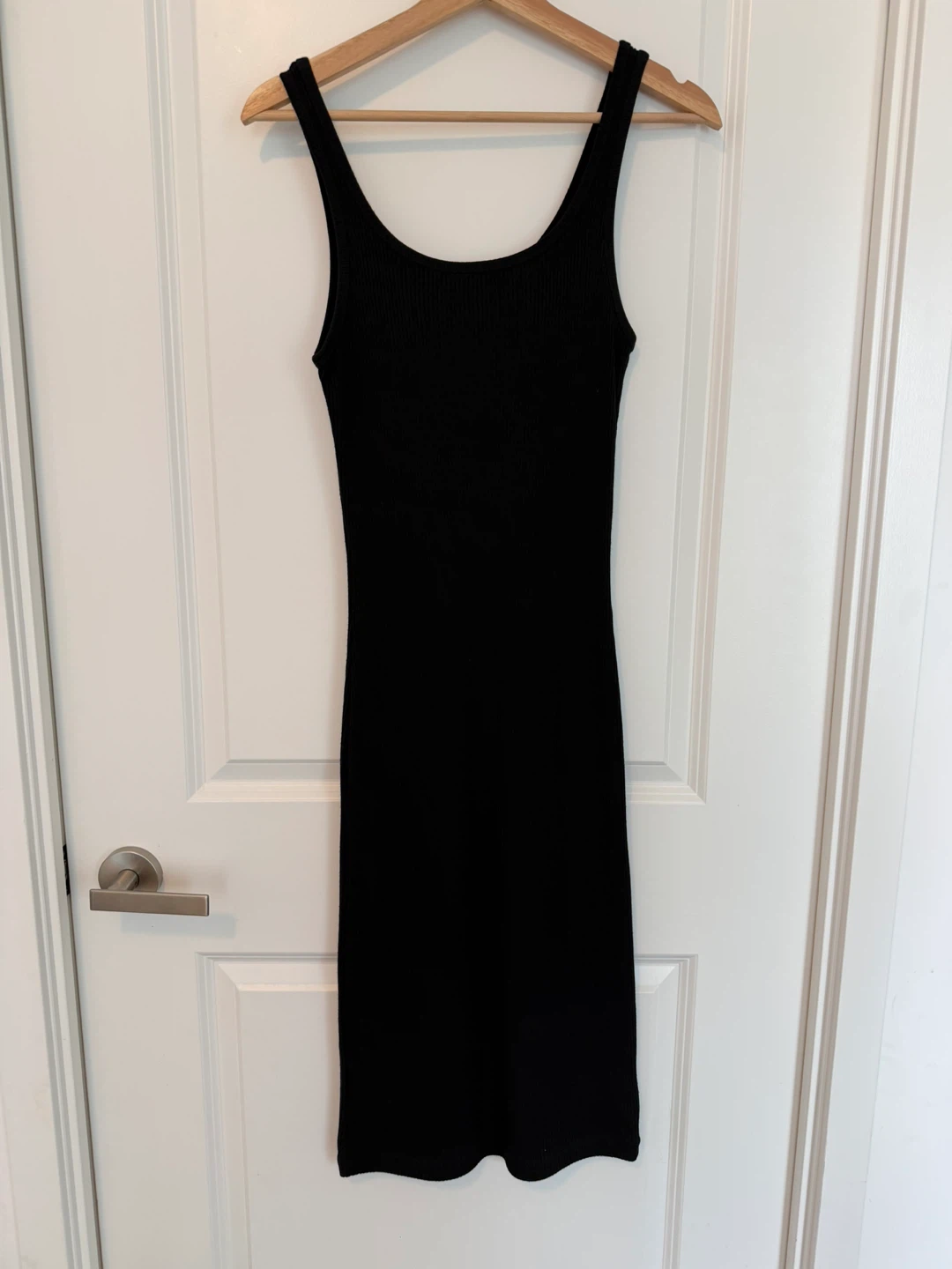 Dynamite Black Ribbed Tank Dress - Size M