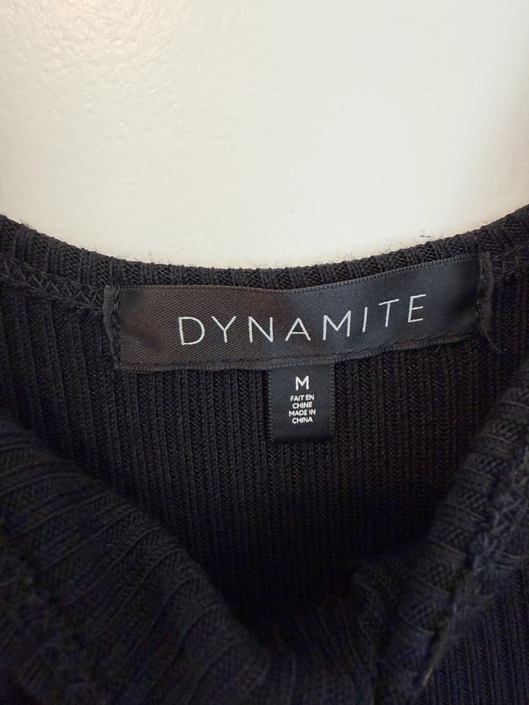 Dynamite Black Ribbed Tank Dress - Size M - photo 2