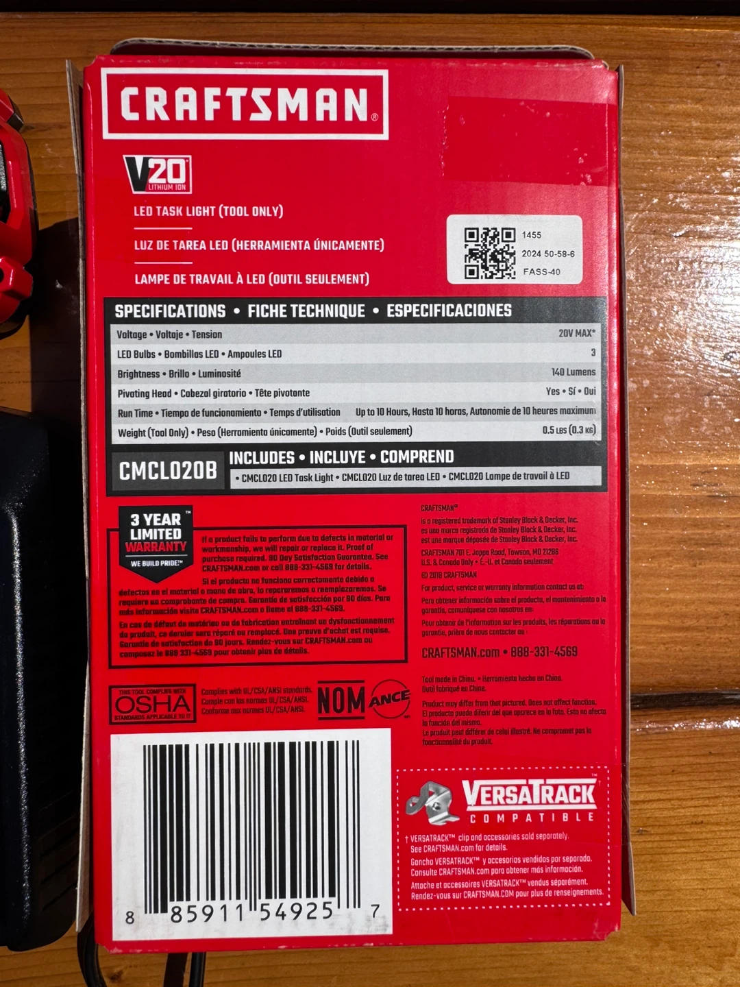 Brand New Craftsman LED Task Light + Extra Battery + Charger - photo 2