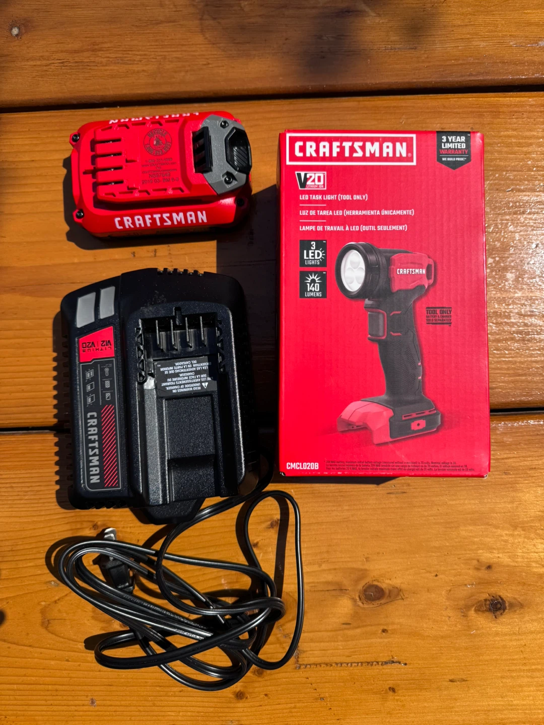 Brand New Craftsman LED Task Light + Extra Battery + Charger