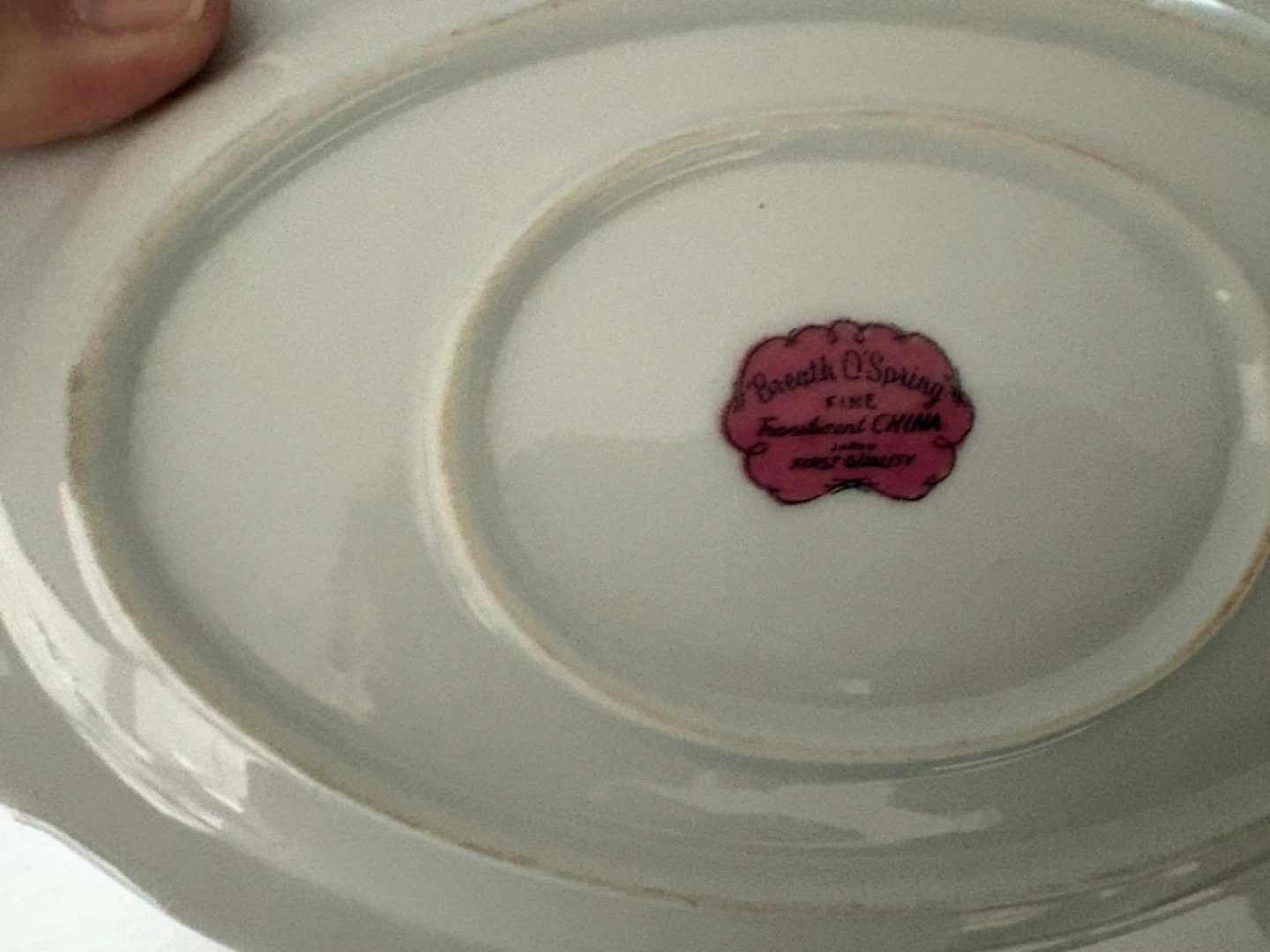 Brooch & Spring Gravy Boat with Saucer - Pink Floral Design - photo 2