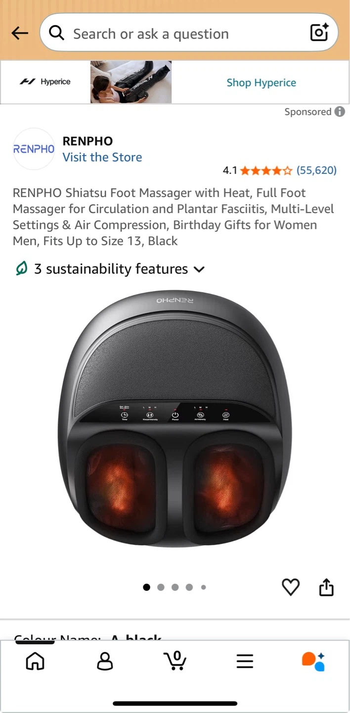 RENPHO Shiatsu Foot Massager with Heat