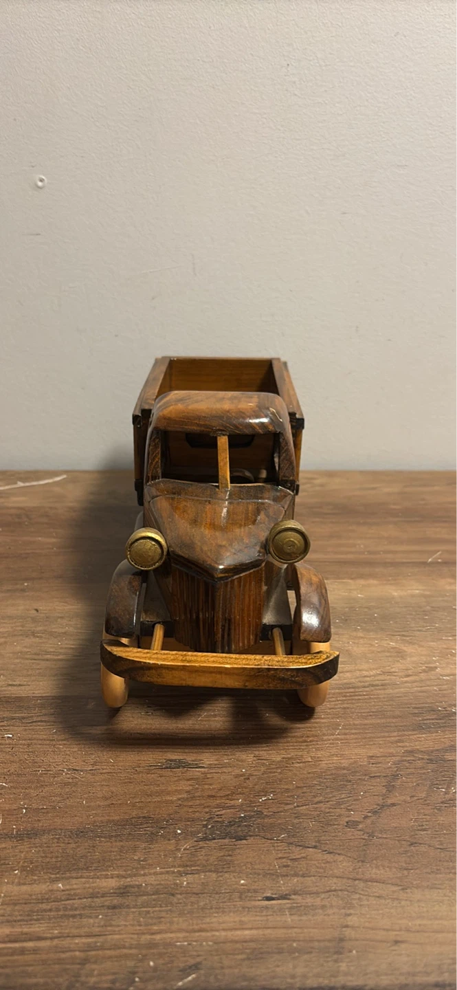 Vintage Wooden Toy Dump Truck - photo 2