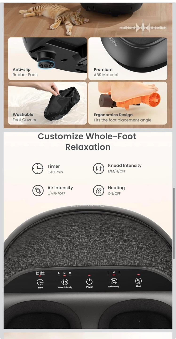 RENPHO Shiatsu Foot Massager with Heat - photo 4