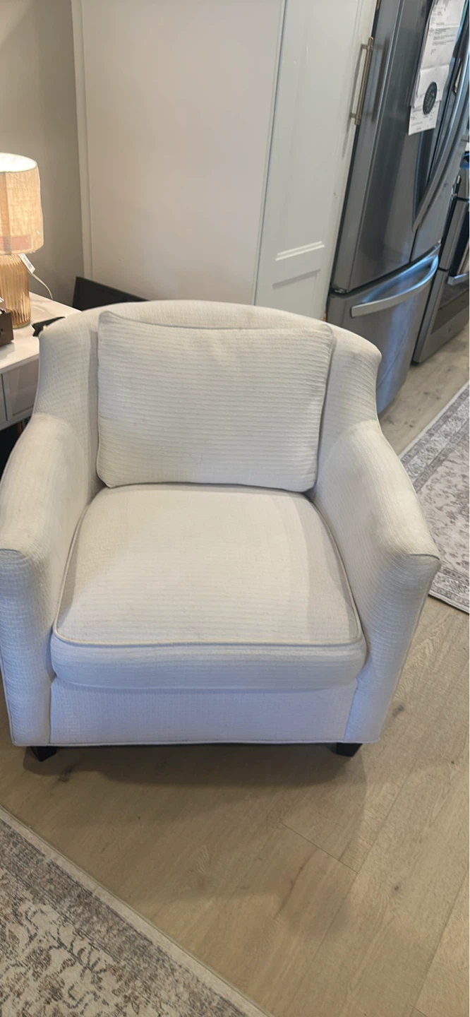 White studded Tub chair