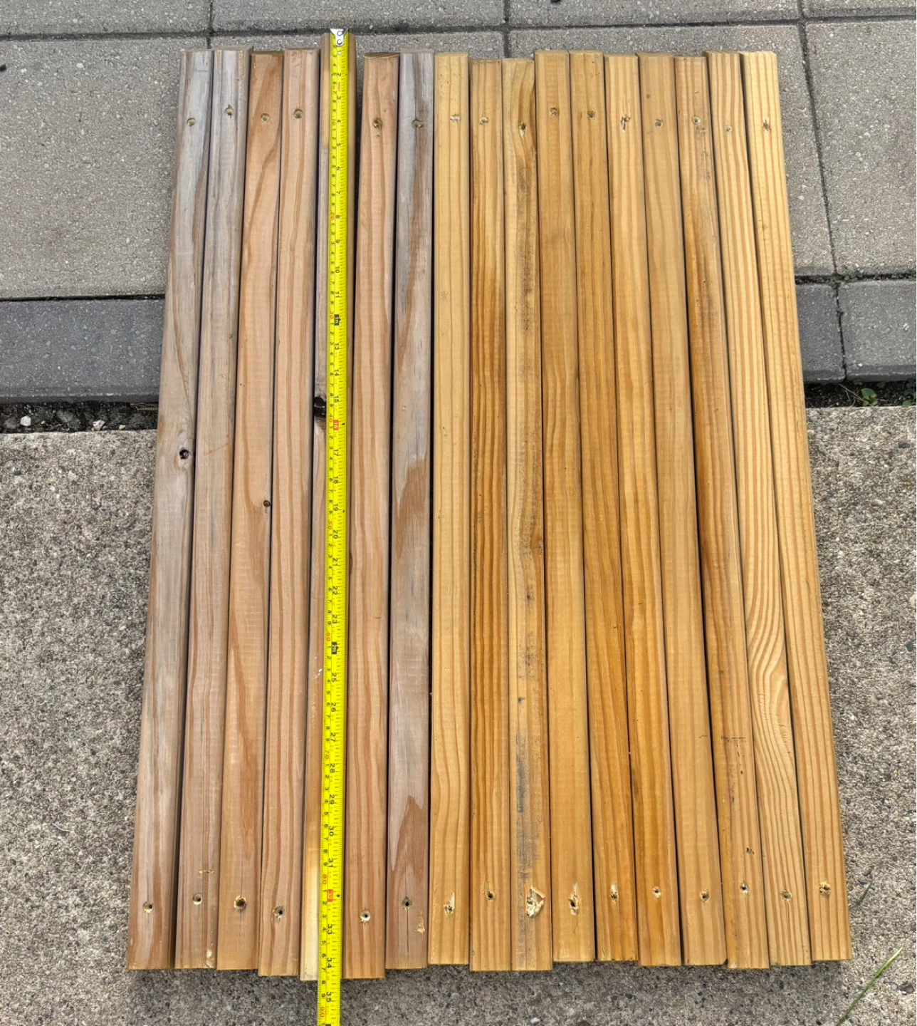 Wooden Square Slat Set 2-in