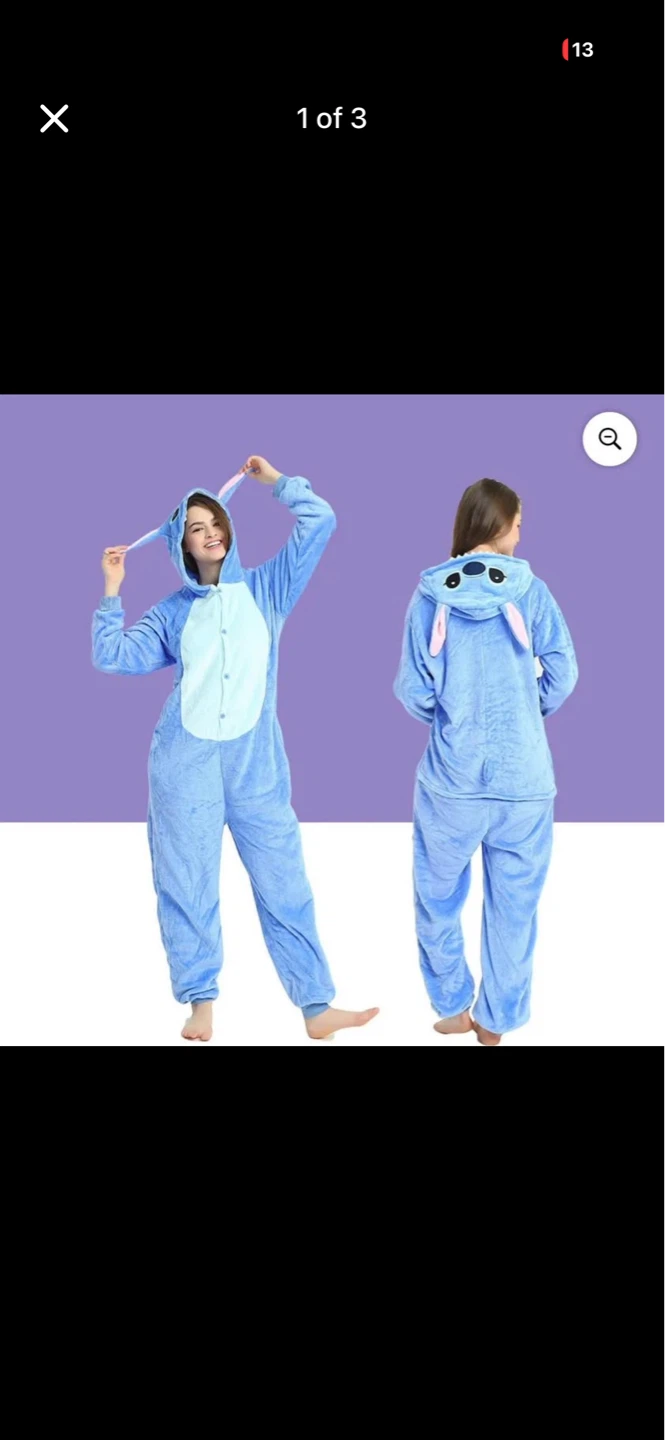 Blue Stitch Kigurumi Costume Pajamas