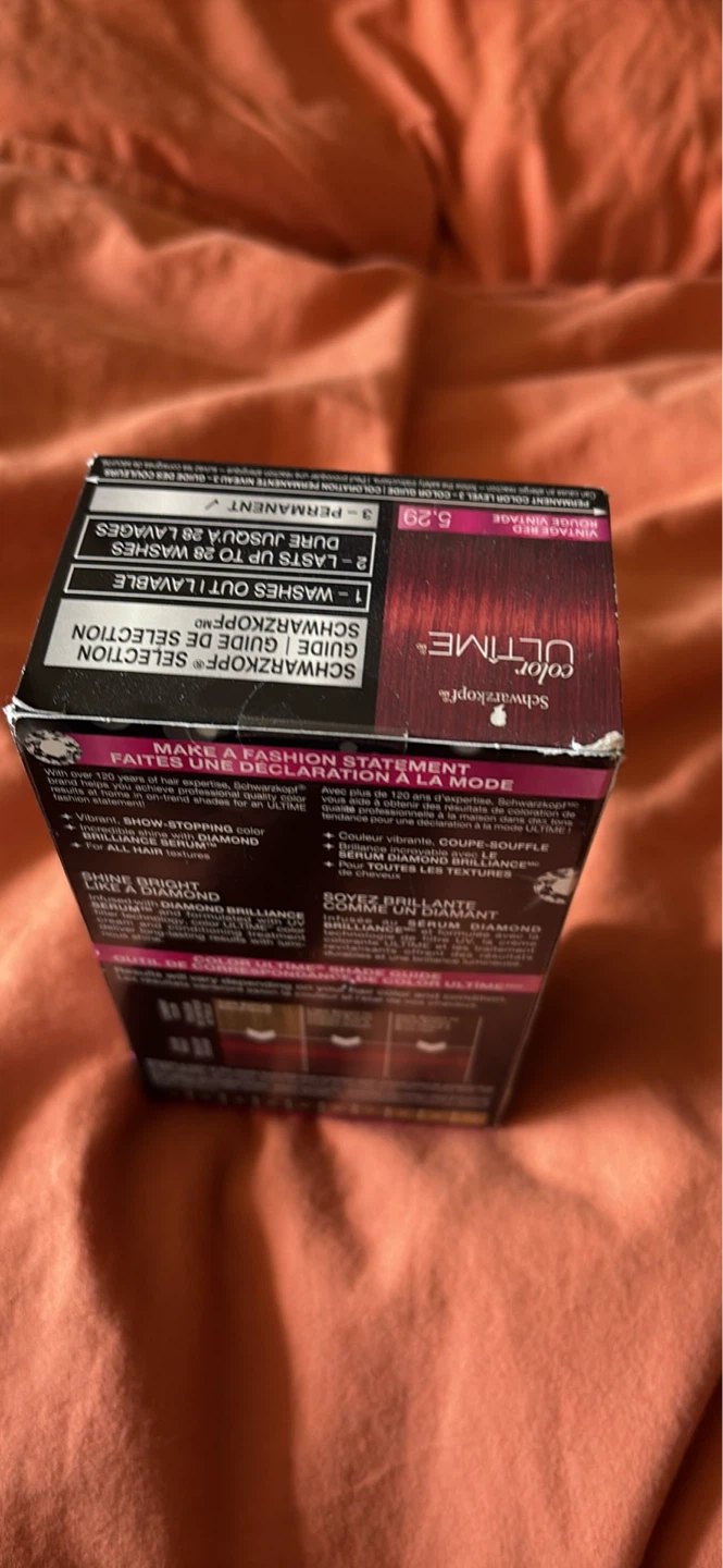UNOPENED Schwarzkopf Color Ultime Vintage Red 5.29 - photo 2