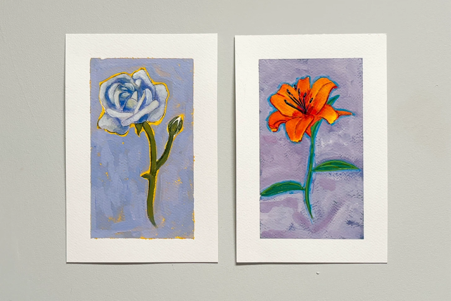 Floral Art Cards, Original Paintings, $8 each - photo 5