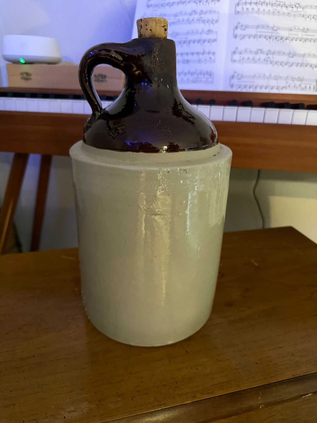 Vintage Crock Jug with Cork Stopper - photo 4