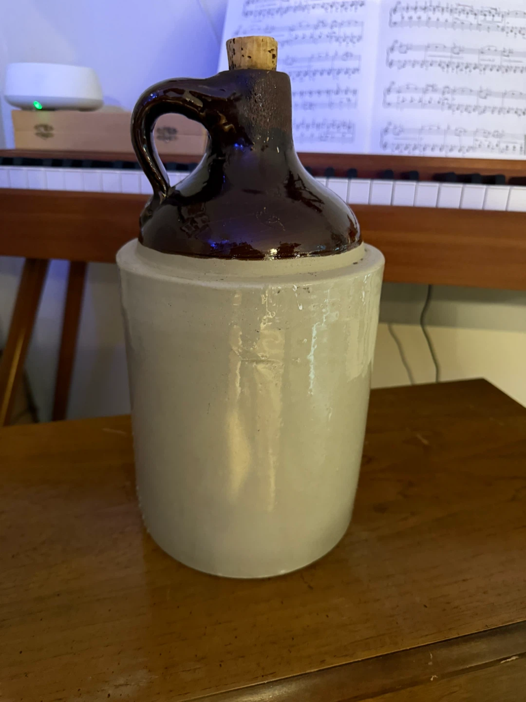 Vintage Crock Jug with Cork Stopper - photo 5
