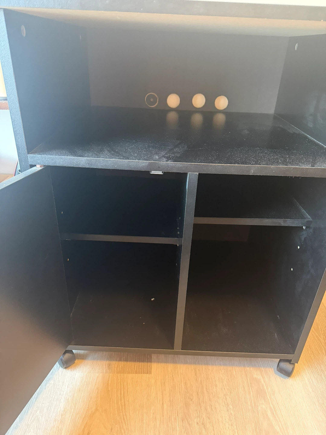 Black Media Console Cabinet - photo 5